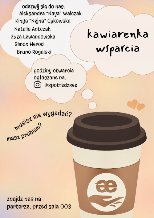 Plakat kawiarenka wsparcia