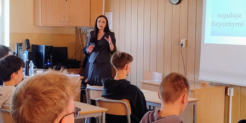 Uczniowie podczas spotkania 